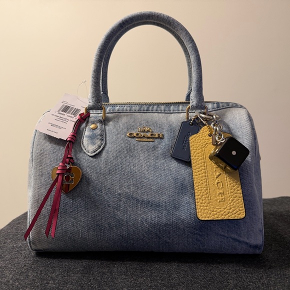Coach Handbags - Coach Medium Rowan in Loved Denim
